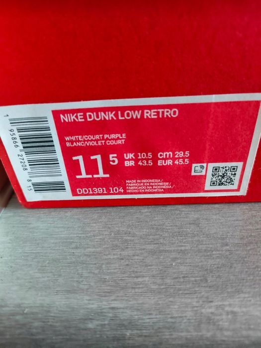 Buty Nike Dunk Low Court Purple 45,5 DD1391104