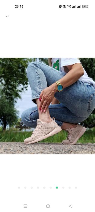 Жіночі літні кросівки сіточка Skechers Bobs Squad Ultra Fresh оригінал