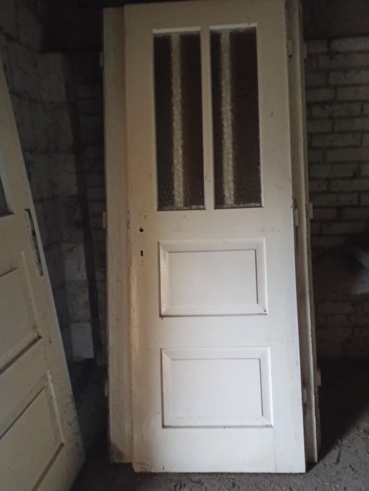 Drzwi drewniane jodlowe z szybami