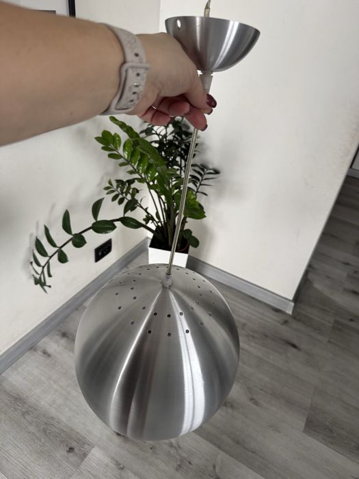 Lampa wisząca srebrna