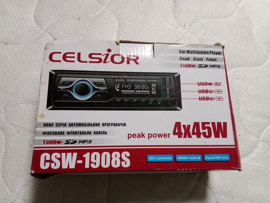 Автомагнитола Магнитофон Celsior CSW-1908S НОВЫЙ