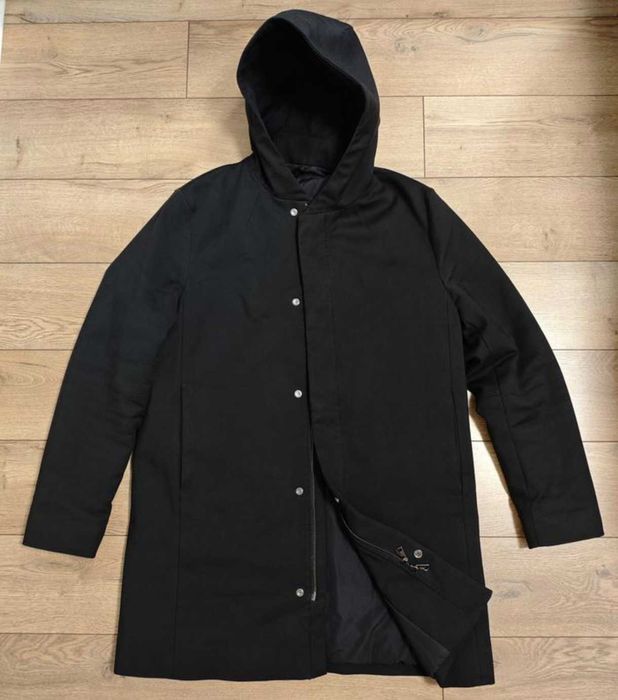 COS р. L / XL чорна парка чоловіча куртка класична з капюшоном осіння