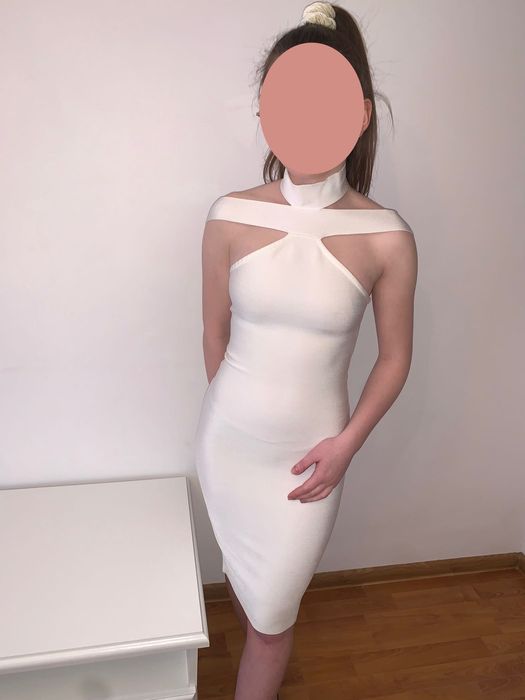 Biała bandażowa sukienka XS Boco Clothing