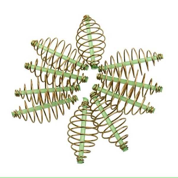 Akcesoria wędkarskie podajniki 10 szt. 5,5 cm. Sprężyny.