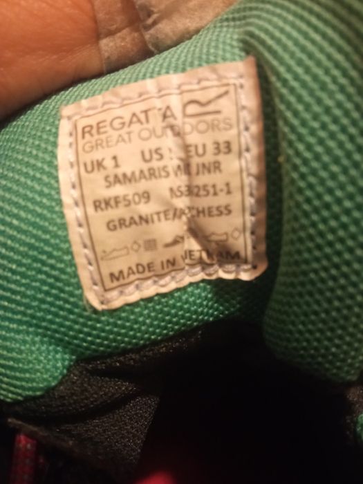 buty 33 trekkingowe Regatta Samaris mid outdoors szare siwe cz