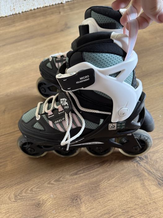 Rolki Oxelo Junior Fit 5 rozmiar 32-35 bardzo dobry stan