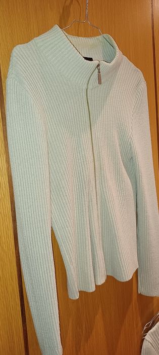 Twin set verde água em viscose da Pedro Novo