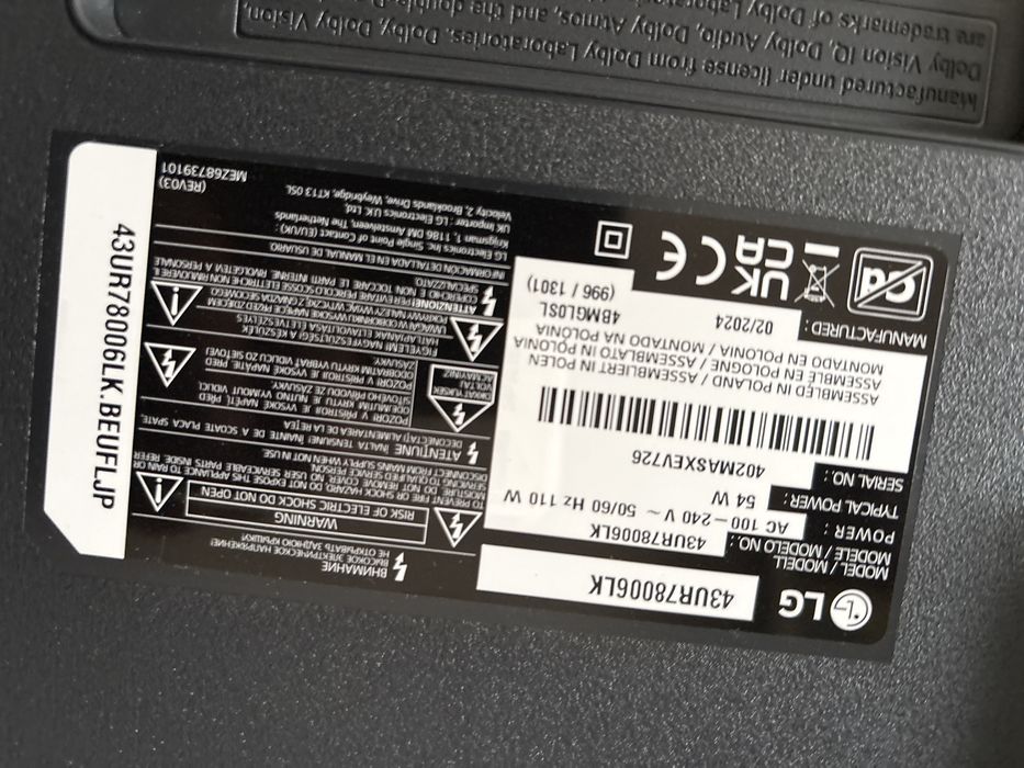 LGUR78006LK 4k UHD para arranjo