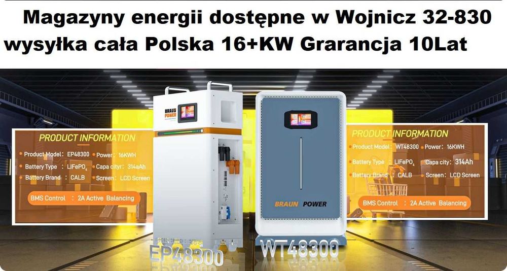 Magazyn energii 16+KW Gwarancja 10Lat Polski jezyk.