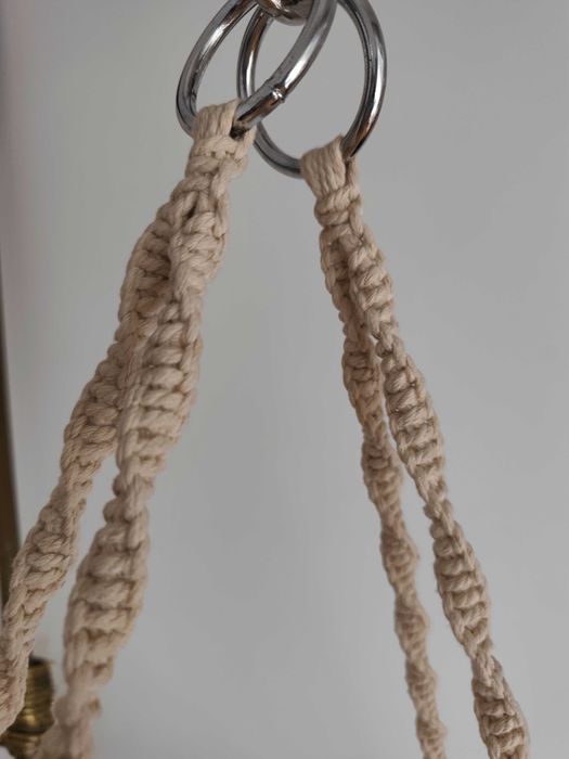 Cadeira de baloiço suspensa macramé