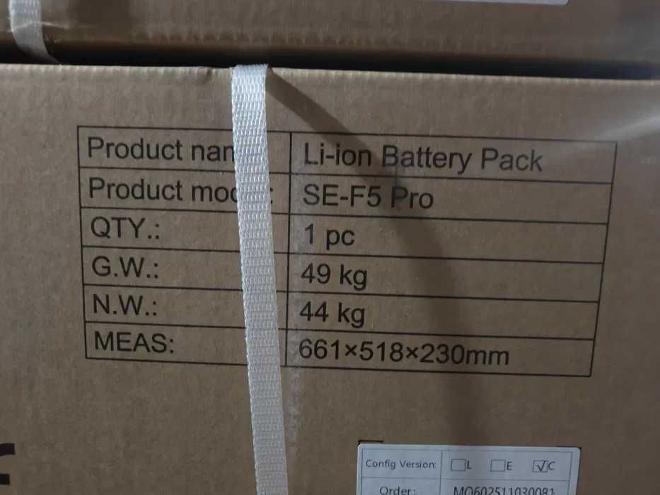 ‼️‼️Акумулятор літієвий Deye SE-F5 Pro-C Pro-L LiFePO4 51.2V/100AH, 5.12 kWh