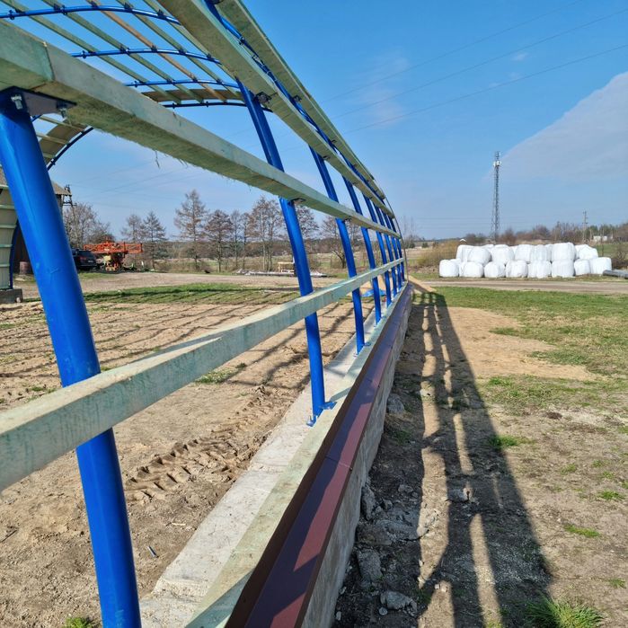 Hala łukowa 12 x 20 garaz wiata na slome maszyny nawozy