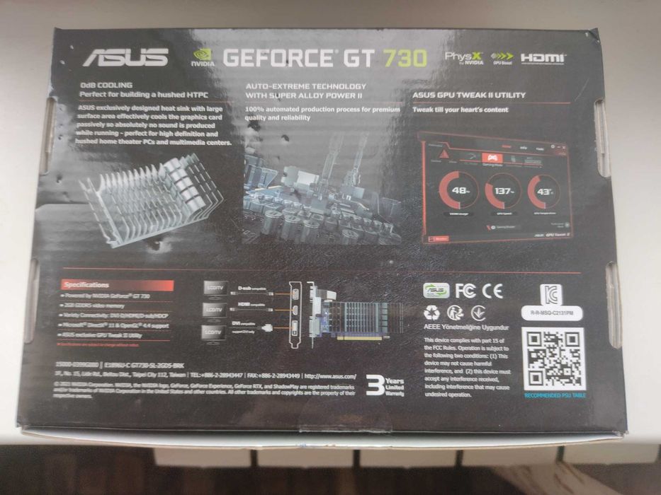 Видеокарта Asus PCI-Ex GeForce GT 730 2 ГБ GDDR5