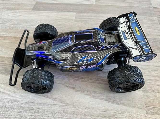DUŻY Model Samochód RC Carson Glow Rider 1:12 Niebieski z podświetleniem LED