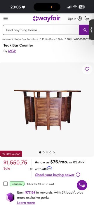 Bar / mesa de jardim