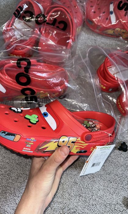 РОЗПРОДАЖ Crocs Mcqueen Cars Крокси Молнія Маквін в наявності 38-43