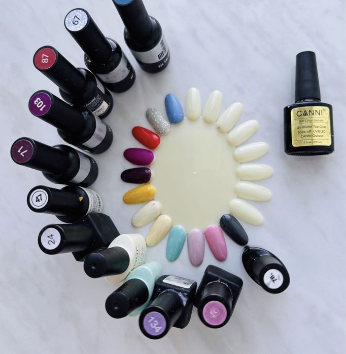 LED+CCFL лампа і лаки для маникюра и педикюра комбинированная Черный