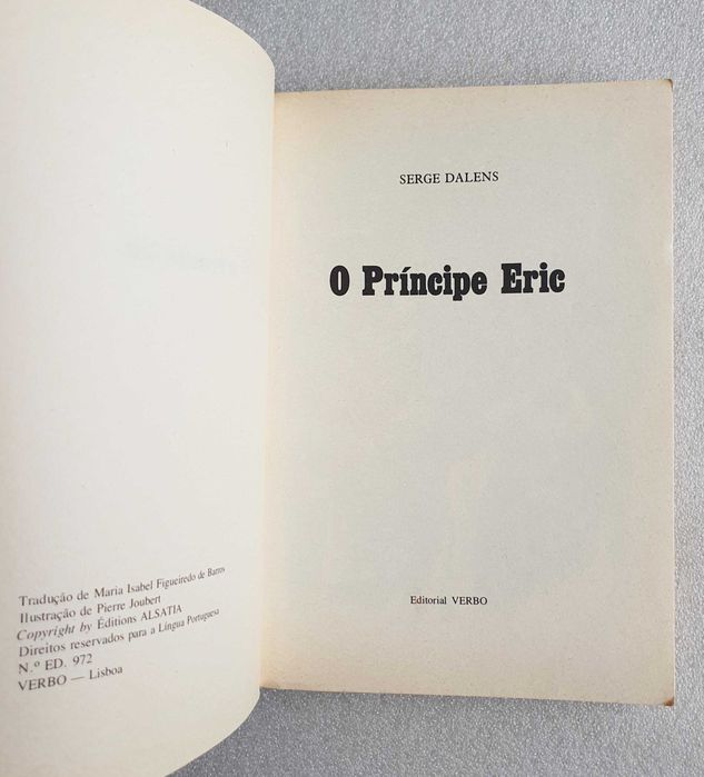 Antigo Livro Juvenil ~ "O PRINCIPE ERIC" ~ Verbo ~ 1973