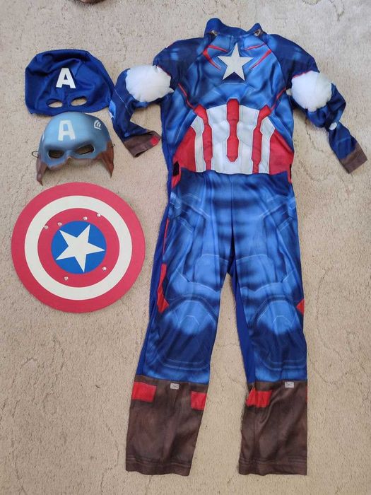 Костюмы  супергероев  на 7-9л Капитан Америка, трансформер, миньон