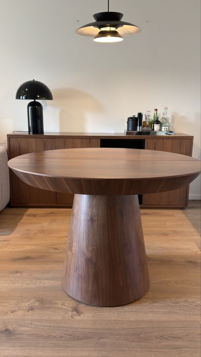 Mesa Redonda extensivel Nogueira  110 max 150