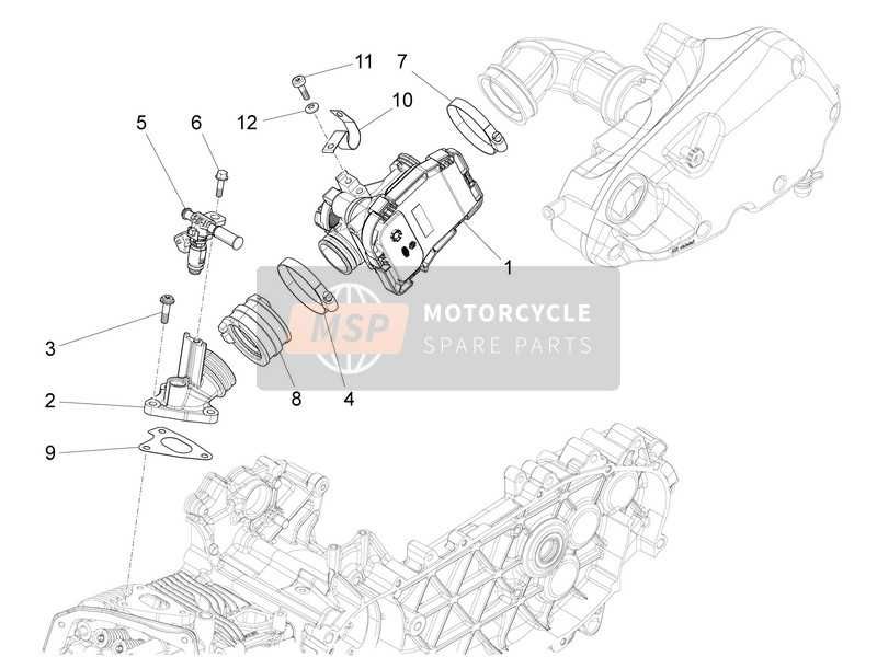 Corpo de injeção Throttle body + ECU PIAGGIO Fly 125 4T