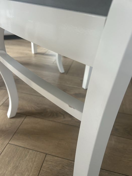 Stół glamour i 4 krzesła