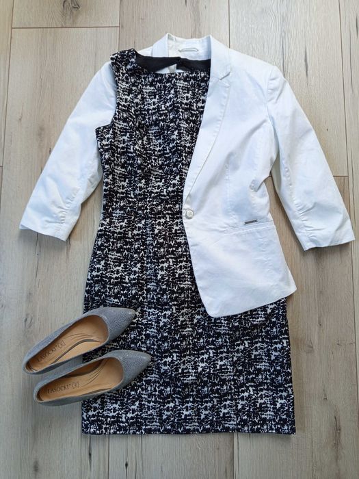 Elegancka sukienka na podszewce H&M 38/40 jak nowa