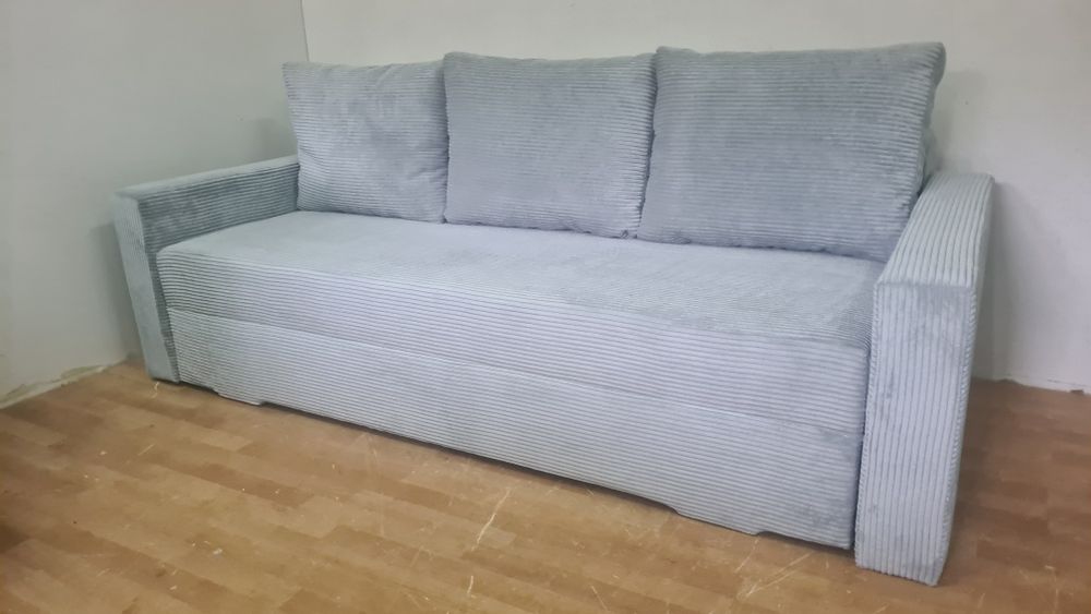 Nowa sofa automat sprężyny sztruks welur plusz kanapa wersalka tapczan
