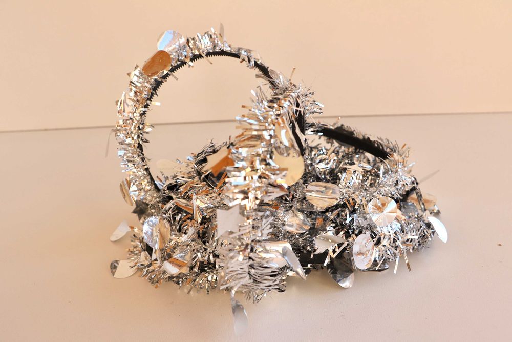 Новогодние обручи детские новые серебро