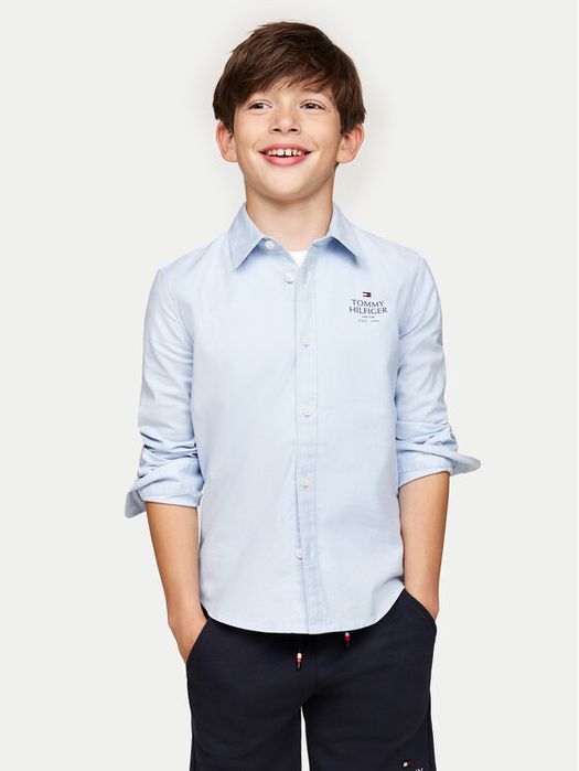 Koszula błękitna logowana Tommy Hilfiger 176