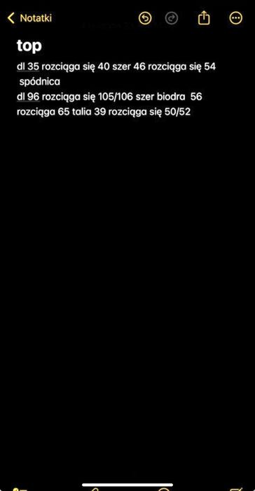 Komplet top i spódnica z kryształkami