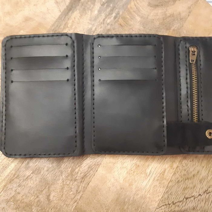 Portfel RFID skórzany z grawerem na bilon zdjęcia karty