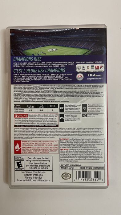Jogo Fifa 19 Nintendo Switch