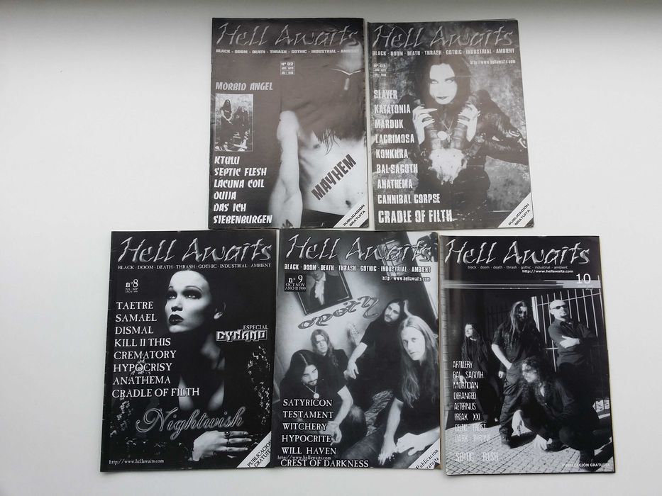 Revista fanzine Espanha música metal Hell Awaits anos 90