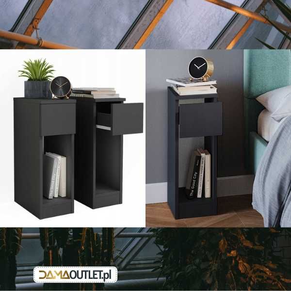 Szafka NOCNA stolik metalowe nogi biały DaMaOutlet.pl