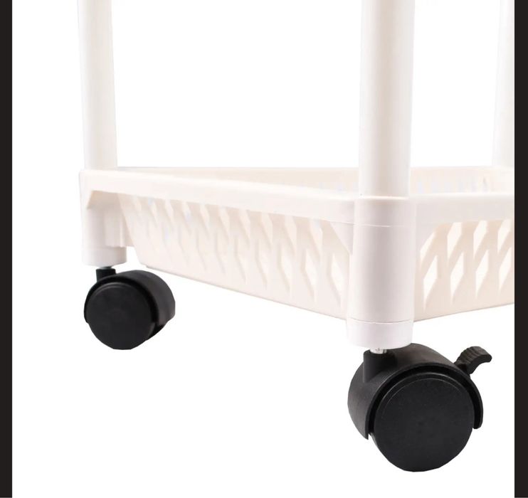 Міцний стелаж fw-03, 3 секції, етажерка на колесах, у ванну, вітальню