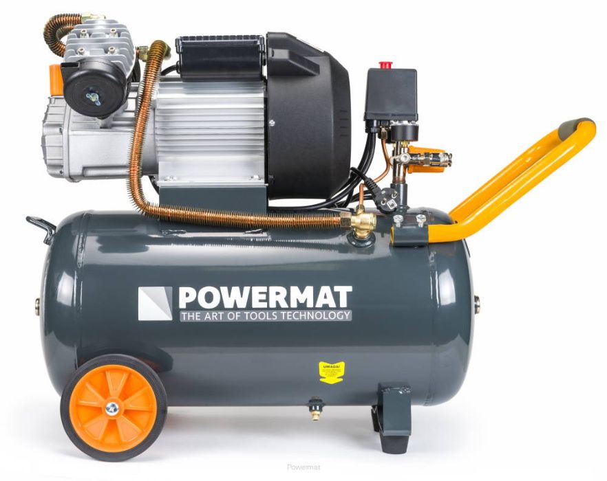 Kompresor olejowy Powermat 50L 2 Tłoki 392L/Min Powermat SUPER Jakość