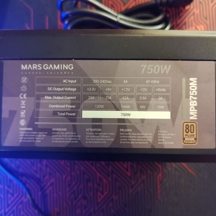 Mars Gaming MPIII750 750W Zasilacz