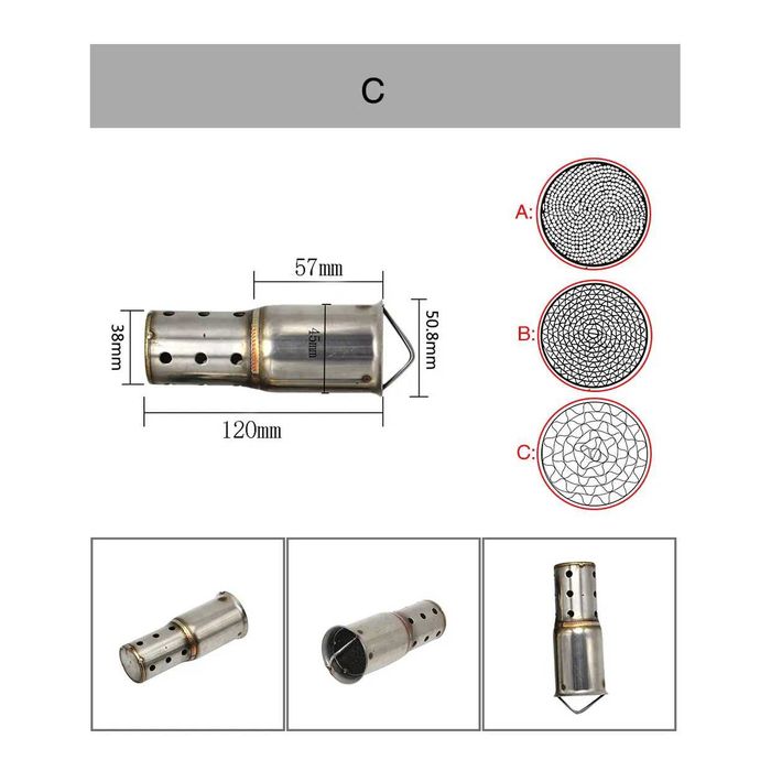 Silenciador DB Killer Aço Inoxidável para Escape de Moto