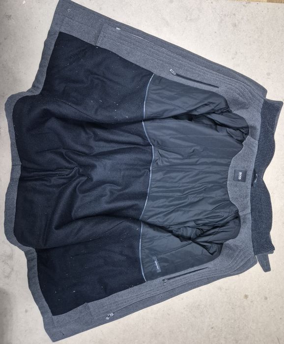 HUGO BOSS roz. 52 L męski płaszcz wełna + kaszmir super stan