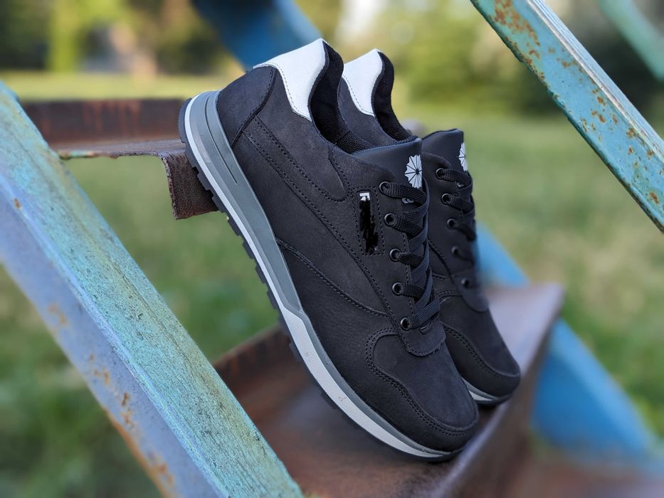 Чоловічі кросівки з натуральної шкіри Р.иб.ок осінь весна, топ якість