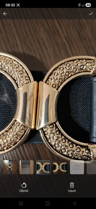 Pasek damski czarny.