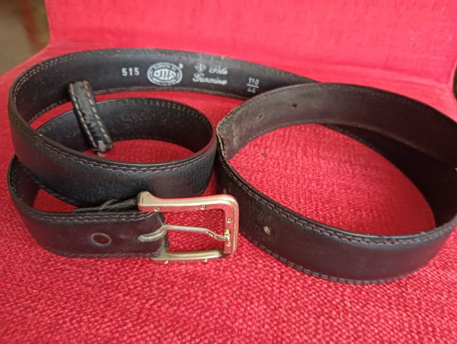 Cintos em pele para homem cor preto  tam. 110-44 - 2 cintos