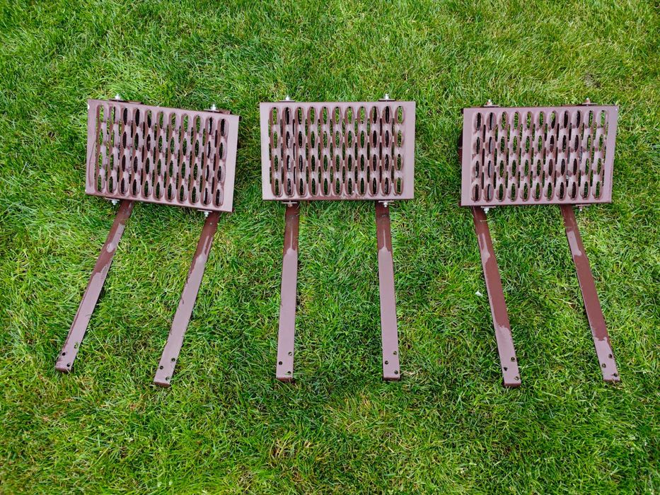 Stopnie kominiarskie 3 szt brązowe Podest Stopień