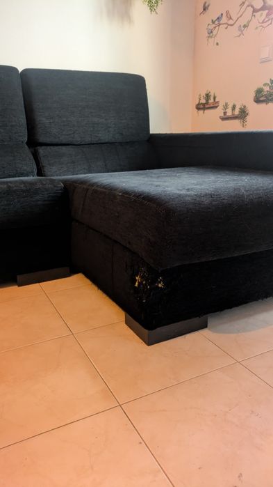 Sofá Chaise Longue Preto