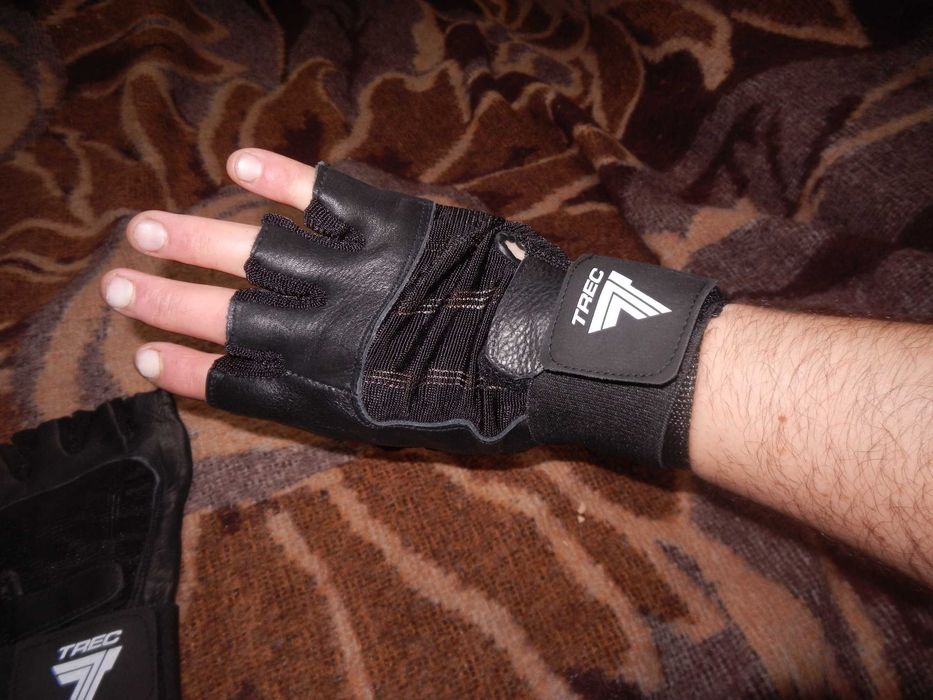 Wyprzedaż->Rękawiczki  trec GLOVES  STRIPE BLACK rozm. XL-siłownia