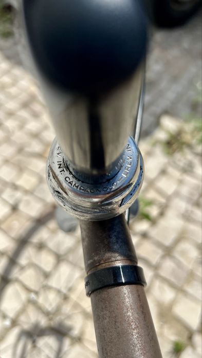 Bicicleta ciclismo fixie single speed Record/campanholo raw finish