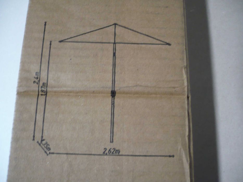 parasol balkonowy aluminiowy 2,62x1,35m prostokąt Naterial MOON 4