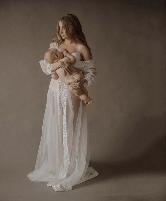 Оренда Пенюар для вагітних | наречених, халатик для ранку нареченої