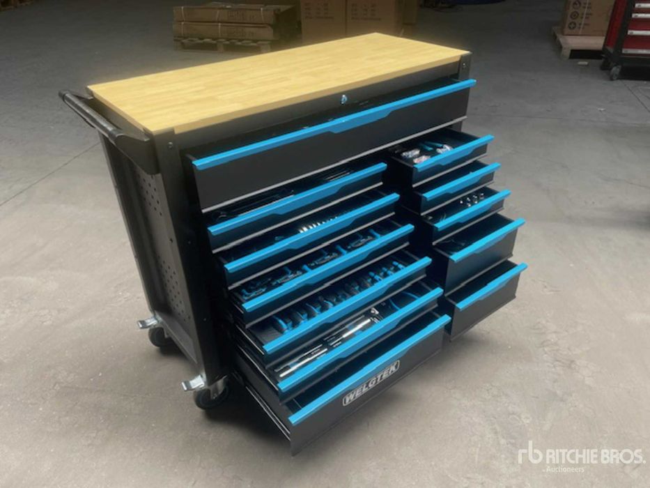 Carro Profissional de Ferramentas Welgtek com 12 Gavetas 450 peças
